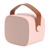 Mini Karaoke Maschine Mini Karaoke Tragbarer Bluetooth Lautsprecher mit 2 Drahtlosen Mikrofonen für Kinder Erwachsene Pink