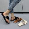 Mode Damen Sandalen Draußen Lässig Strand Damenschuhe Sommer Neu Flache Flip Flop Sandalen Walking Zehensteg Römische Schnalle Damen Pantoletten