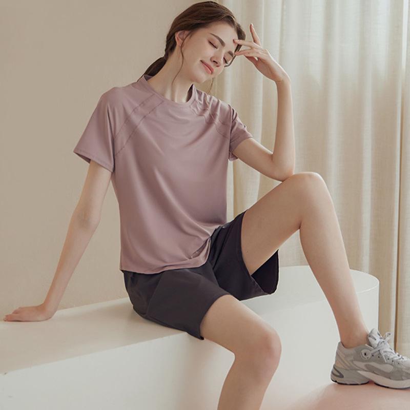 

Women s Quick-Dry Loose Fit Short-Sleeve Yoga & Running T-Shirt - Breathable, Slimming Summer Fitness Wear S