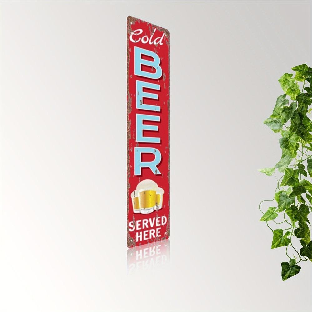Retro Metal Wall Art for Home Office Beer Bar Decor