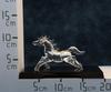 Glass Square Good Fortune Charm: Running Glass Horse (Small) - Symbolizing Vitality, Drive, and Energy To Enhance Success. Transparent with Display St