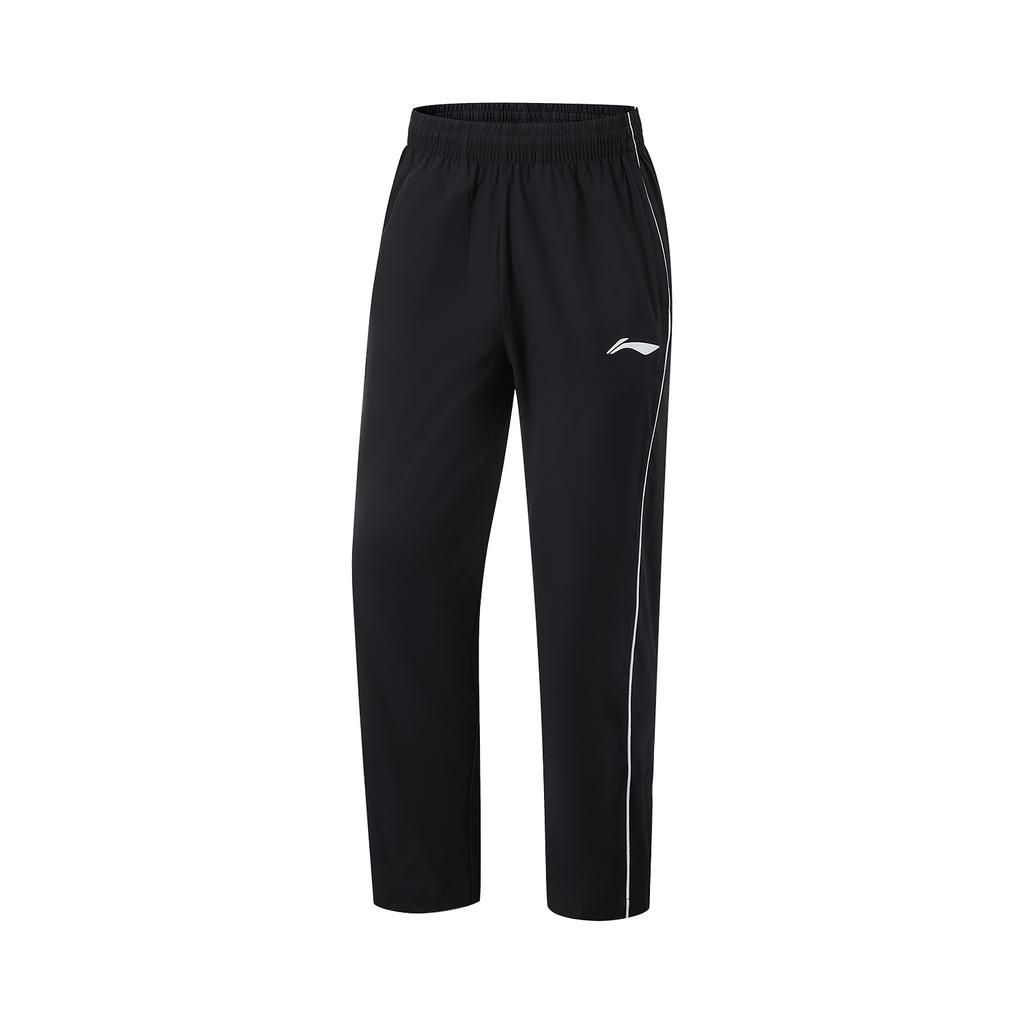 Li Ning Table Tennis Series Straight Leg Woven Elastic Knitted Sports Pants Unisex bottoms Black AYKV145-1
