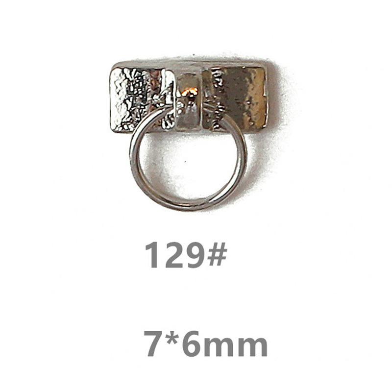 100Pcs 3D Punk Silver/White/Black/Gold Metal Parts Manicure Accessoire Nail Decoration Alloy Retro Circle Nails Art Charms