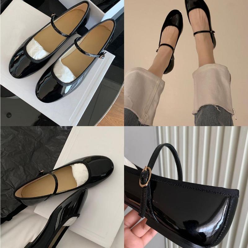 Fashion Summer New Round Toe Women Mary Jane Shoes Shallow Ladies Casual Ballet Flats Soft Sole Eelgant Leather Solid Women's Shoes