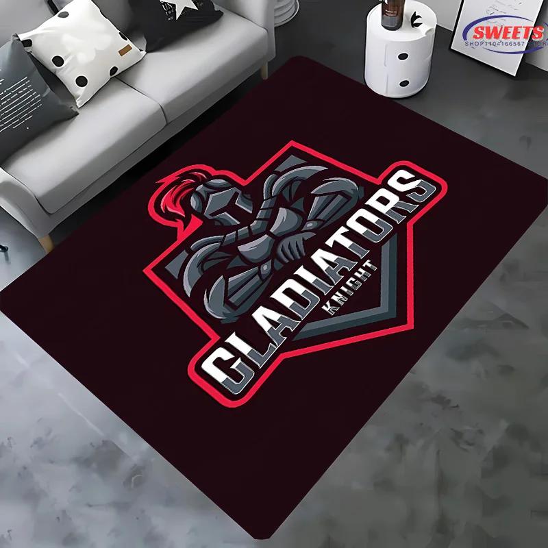 3D HD Printing Spartan Sparta Warrior Logo Carpet for Living Room Bedroom Mat Sofa Doormat Floor Rug Anti-slip Decor Durable Mat