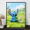 Disney 5D Diamond Painting Kit Stitch Lucky Clover Charm Necklace Home or Office Home Decor Art Diamond Painting Kit
