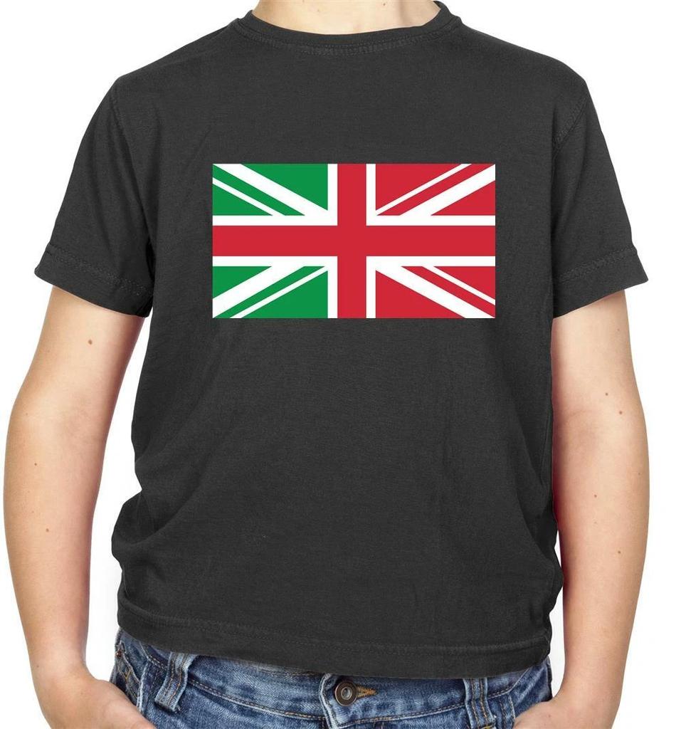 Italy Union Jack Kids T-Shirt - Italian - United Kingdom - UK - Country - Milan