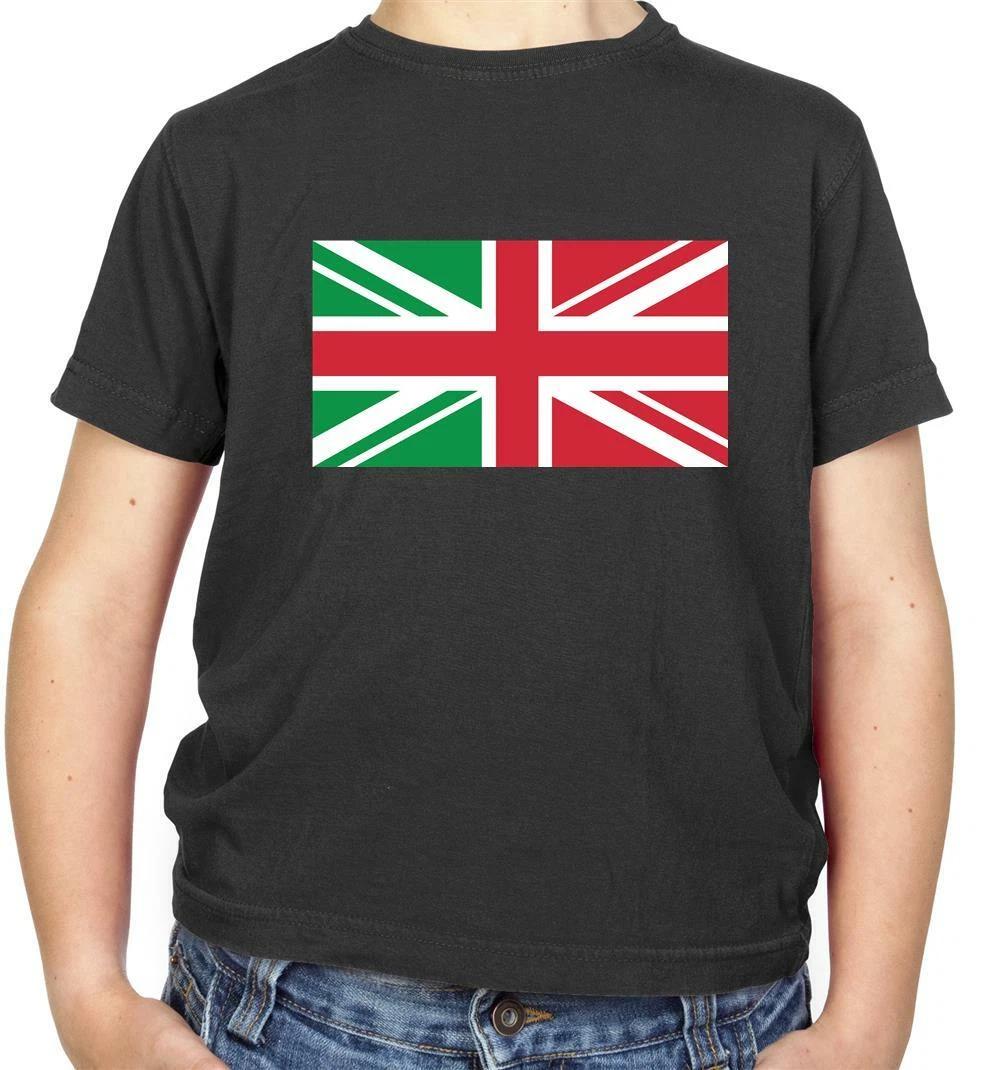 Italy Union Jack Kids T-Shirt - Italian - United Kingdom - UK - Country - Milan 110