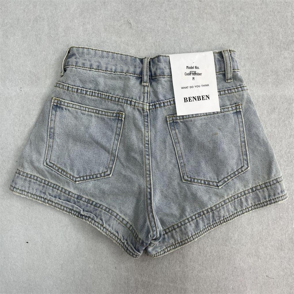 2026 New American Retro High-Waist Spicy Girl Slim Fit Denim Shorts for Women - Summer Style Hot Pants