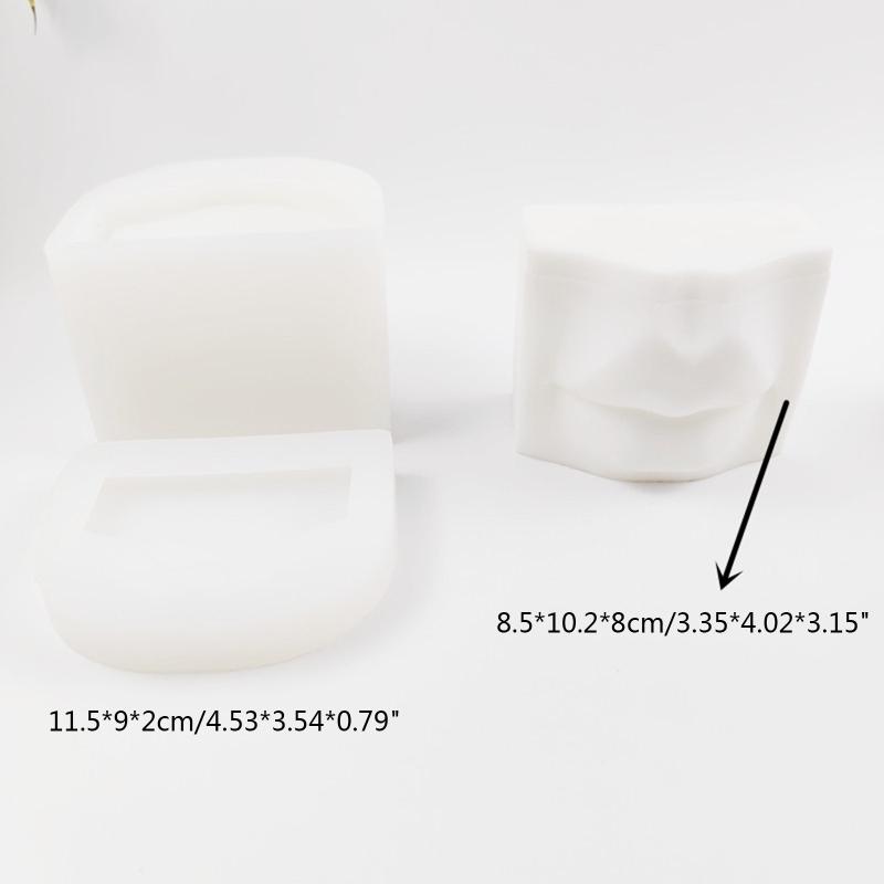 Geometric Lip Cup Shape Flower Pot Cement Silicone Mold Plaster Succulent Flower Pot Decoration Planting Potted Mold