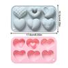 Heart Silicone Mold For Chocolates,6-Cavity Silicone Heart Chocolate Mold,Nonstick Heart Shaped Silicone Mold For Cupcakes,Candy