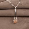 Peach Moonstone Gemstone 925 Sterling Silver Handmade Jewelry Women Pendant 1.79" PP-69-25
