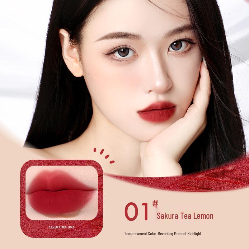 TWG Velvet Mousse Matter Lippenstift - Nicht-Klebender, Nicht-Verblassender Lipgloss für Studenten