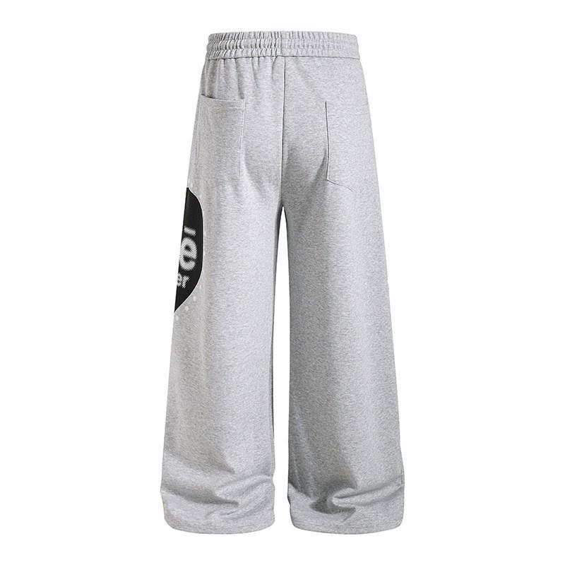 2026 Streetwear Loose Fit Straight Leg Pants Teens Casual Graffiti Print Trousers Mid Waist All Season