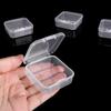 2 Sizes Clear Small Containers Plastic Square Bead Storage Box for Beads Jewelry Crafts Board Game Pieces Organization Wholesale