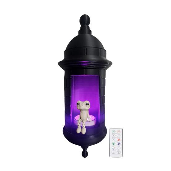 1/2Pcs Puerto Rican Garita Wall Coqui Lamp Battery Powered 3D Printed Frog Bedroom Living Room Outdoor Garden Wall Mount LED Light