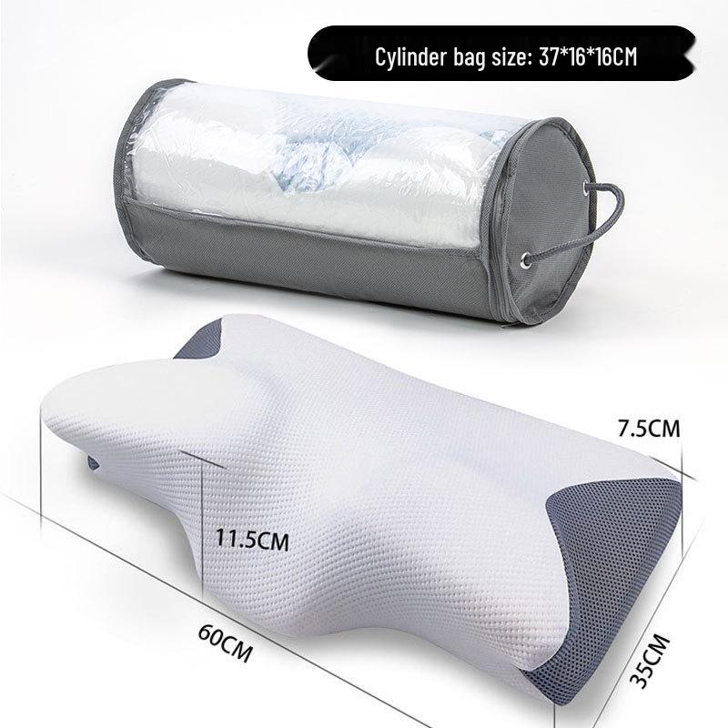 Butterfly Memory Foam Pillow: Slow Rebound, Zero Pressure Cervical Neck Support for Adults and Hotel Use