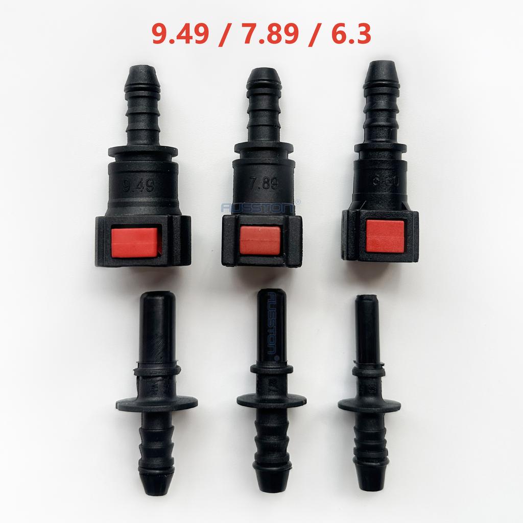 Fuel Pressure Test Kit - Quick Connected Fuel Injection Pump Pressure Tester Gauge 0-100PSI with Valve 6.3/ 7.89/ 9.49 for Car