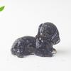 Crystal Resin Dog Face Decor With Natural Gemstone For Office And Home Tabletop Gift