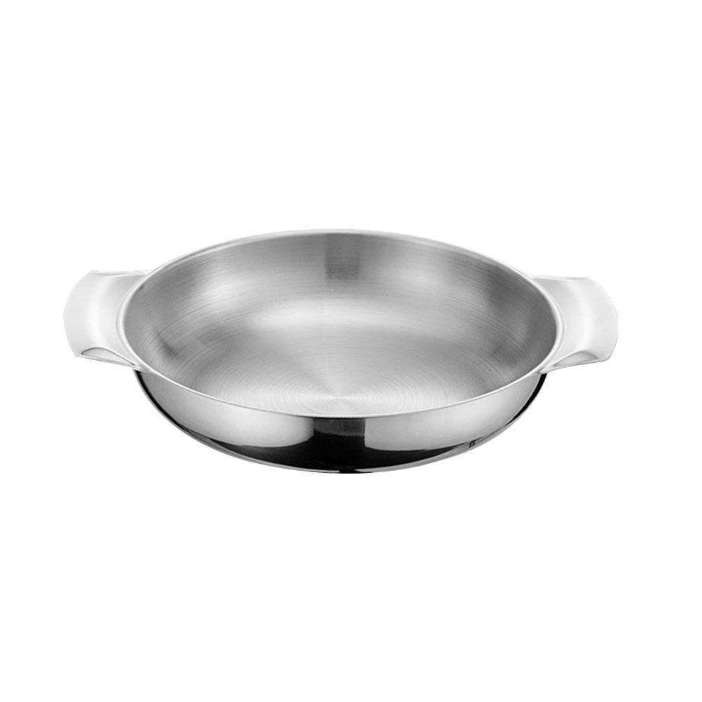 Stainless Steel Pot Double Handle Easy Clean Cooking Pot Food Serving Multi-Use Kitchen Cooking Container Stainless Steel Bowls