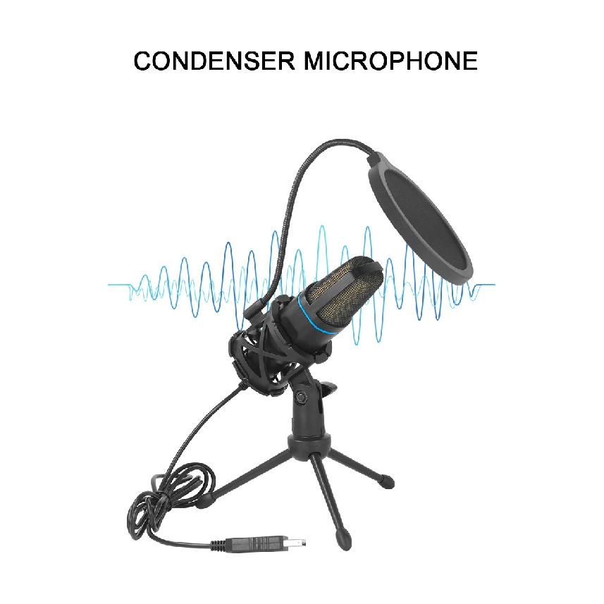 USB Microphone RGB Microfone Condensador Wire Gaming Mic for Podcast Recording Studio Streaming Laptop Desktop PC