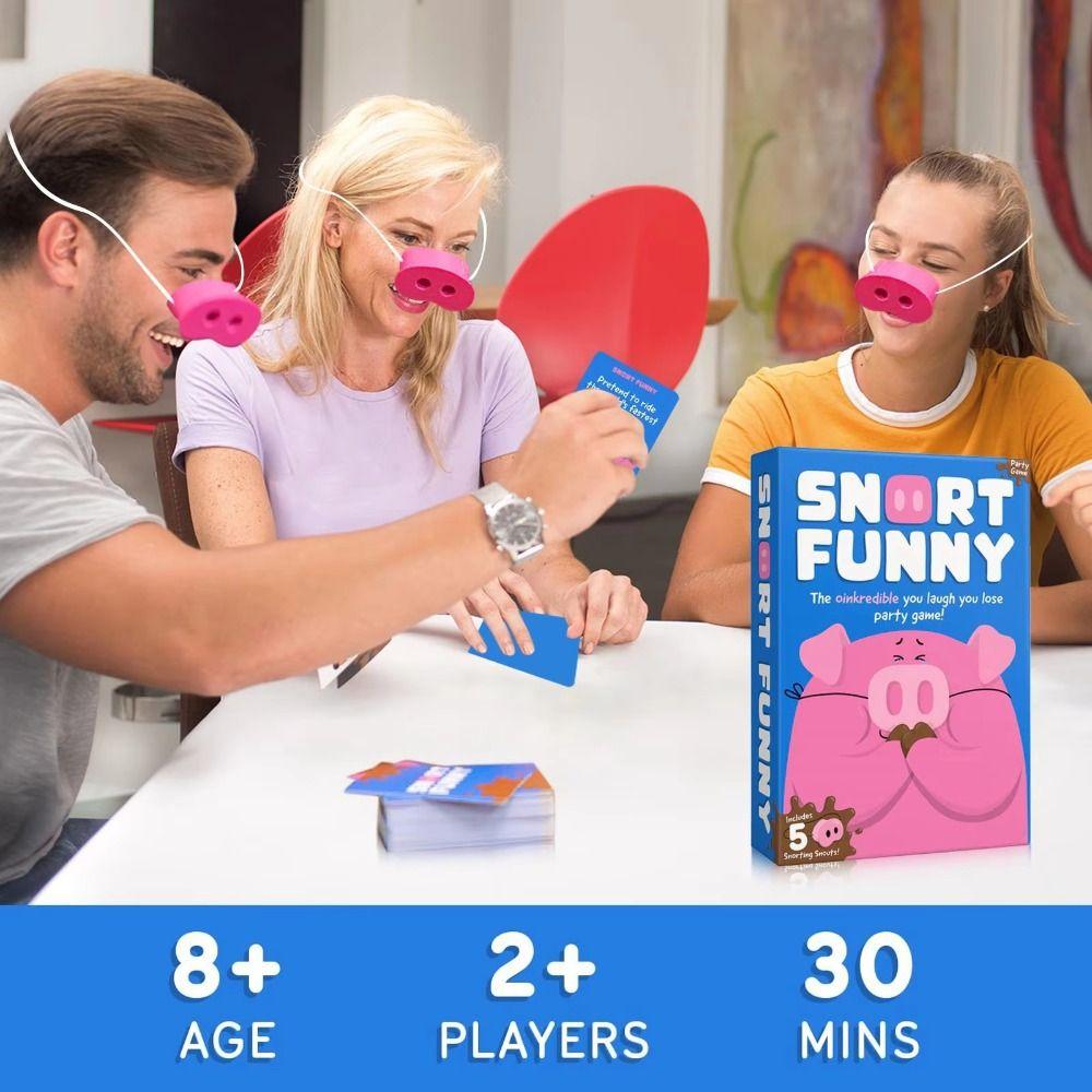 Challenge-Karten „Wer lacht, verliert“ Partyspiel SNORT FUNNY Partyspiel Camping-Aktivität