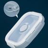 4 peças Lancheira Retangular Dobrável Grande Capacidade Recipiente para Armazenamento de Alimentos Lancheira de Silicone Adulto
