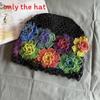 Style Knitted Ethnic Hat With Hollow Out Design And Flower Decoration Daily For