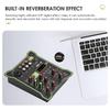 Compact Audio Mixer Sound Mixing Console with 48V Phantom USB Audio LED Reverb Bluetooth Function for DJ Live Karaoke 5-Channel Power, Interface,