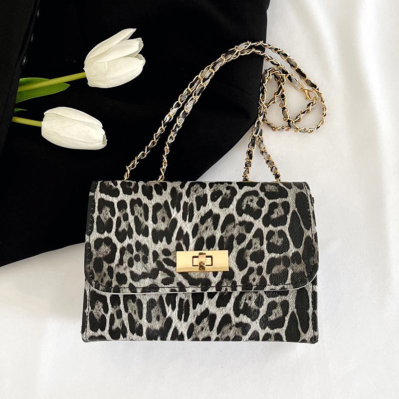 Spring new temperament trendy armpit leopard print retro shoulder bag beautiful messenger bag women's bag