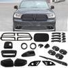 Conjunto de Capas de Acabamento Decorativas Externas Completas em Fibra de Carbono Para Dodge Durango 11+