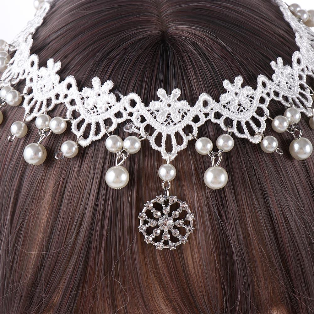 Gift Pearl Pendant Lovely Sweet Dress Accessories Hairpin Forehead Headchain Children's Headdress