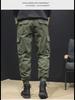 Men's American Retro Loose Straight Cuffed Harem Overalls - Spring/Summer Casual Pants