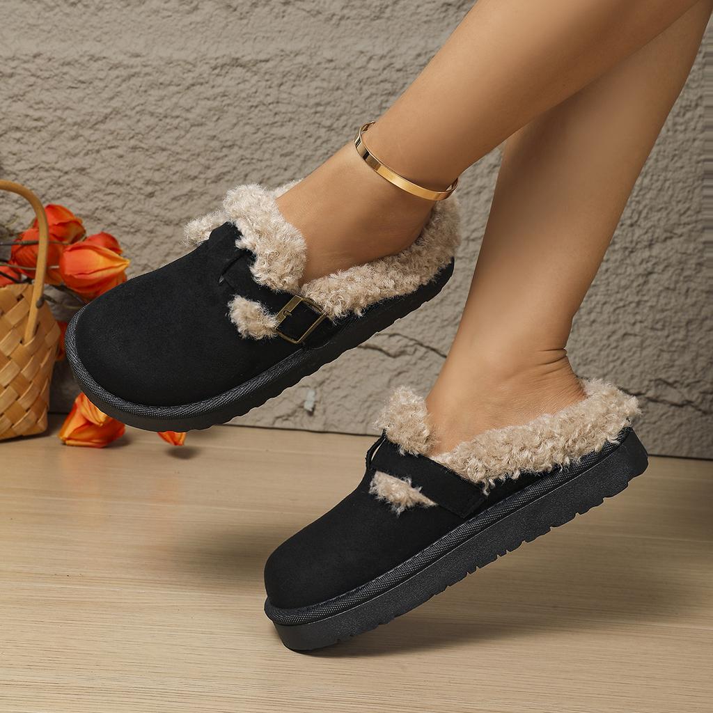 Fashion Women Platform Boots New Luxury Winter Women's Warm Shoes Cotton Slippers Plush Fashion Retro Shoes Women Flats Slippers