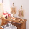 Decorative European Style Candy Jar Gold-Plated High Footed Candy Can  Living Room