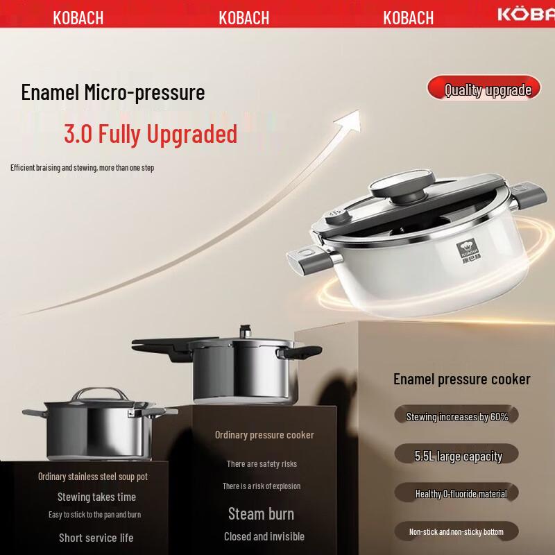 Kangbache Enamel Micro-Pressure Soup Pot 5.5L