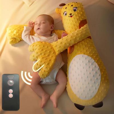 Baby Soothing Sleep Hand Pillow with Adjustable Patting Modes Patting Pillow Soother Soft Plush Cuddle Buddy for Nursery Bedtime Travel Hospital Use