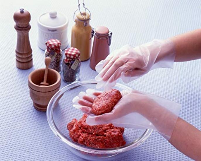 Showa Glove Sanitation Law Nice Hand Clean Hands Disposable 100 Gloves per Size [Food Compliant] Gloves, Polyethylene, Box, S, Semi-Transparent