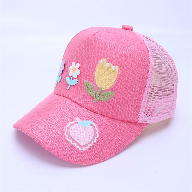 Girls' Spring and Summer Princess Sun Protection Cat Baseball Cap