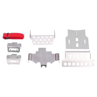 Stainless Steel Chassis Armors Set Bottom Protection Plate for Traxxas TRX‑4 82056‑4 RC Car