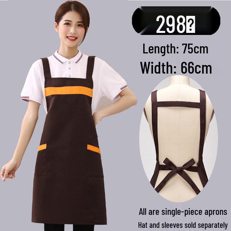 Men's Waterproof Oil-proof Logo Print Kitchen Apron for Home & Commercial Use