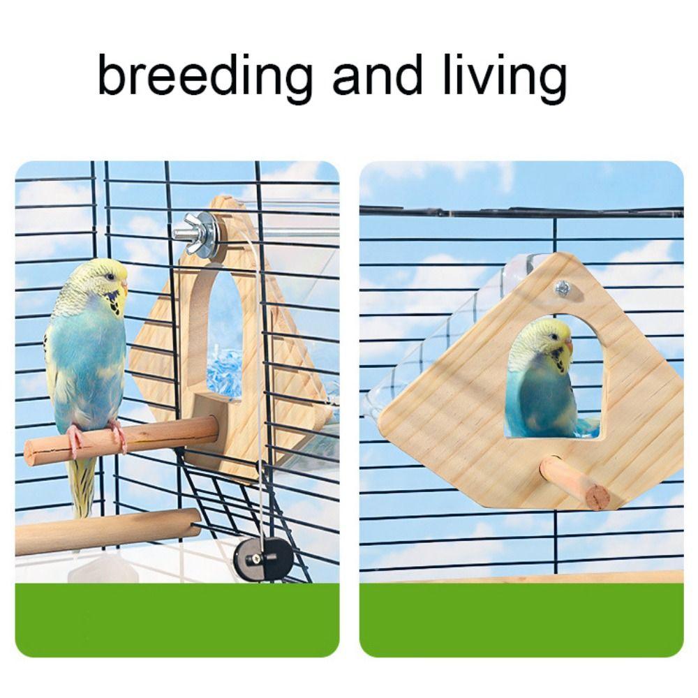 Transparent Parrot Nesting Box Acrylic Bird Hanging Nest  for Parrots Parakeet Budgerigar