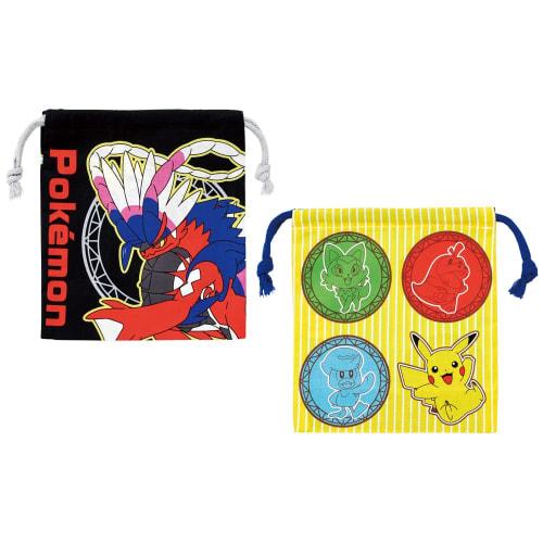 Skater Gusseted Lunch Box Drawstring Bag Set of 2 Pokemon 23N KB64WN-A