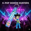 Keychain K-Pop Demon Hunters Zoey Zoe K-Pop Demon Hunters Huntr/x for Children On a Backpack, Keys Toy 7 Cm