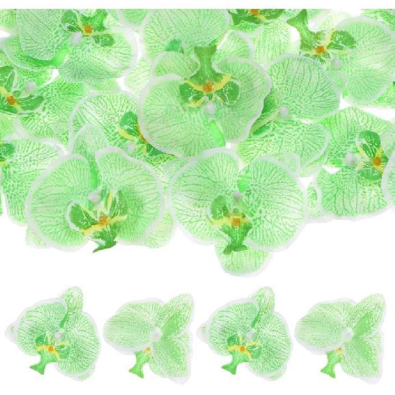 20-Pack Artificial Orchid Flower Heads, Silk Faux Butterfly Flowers Head for Wedding/Bouquet/Bridal/Party Decor, Fake Phalaenopsis Petals Bulk [2.76