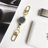 Extendable Retractable Badge Reel Easy Pull Buckle Anti Lost ID Lanyard Key Ring Pull Keyring Chest Card Metal Badge Holder