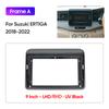 2018-2022 For Suzuki ERTIGA 9"/LHD/RHD/UV/Matt Black Car Multimedia Radio Frame Fascia Panel Dashboard Mounting Bracket Adapter
