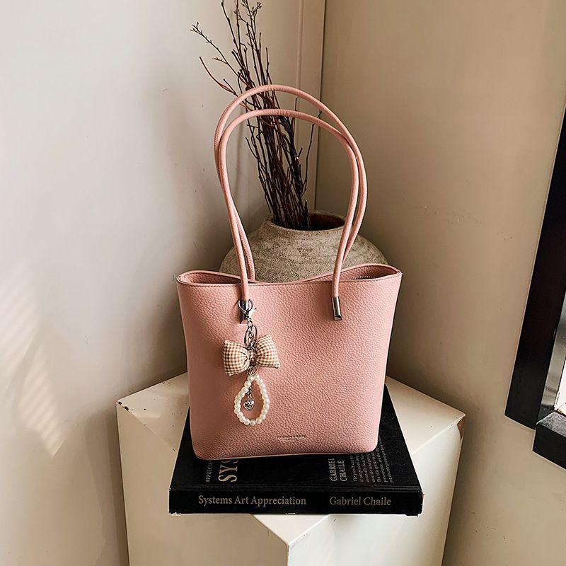 

2025 Women s Summer Versatile Large Capacity Tote & Shoulder Bag розовый