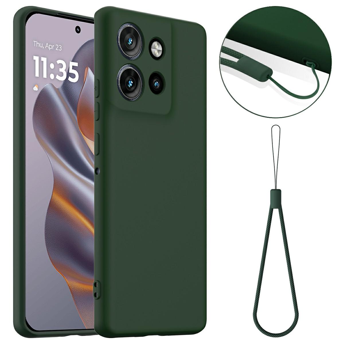 

Чехол из жидкого силикона для Motorola Edge 60 Neo 5G/Edge 50 Neo 5G/Moto S50 5G/ThinkPhone 25 5G, Магнитный чехол-бампер для телефона с ремешком D