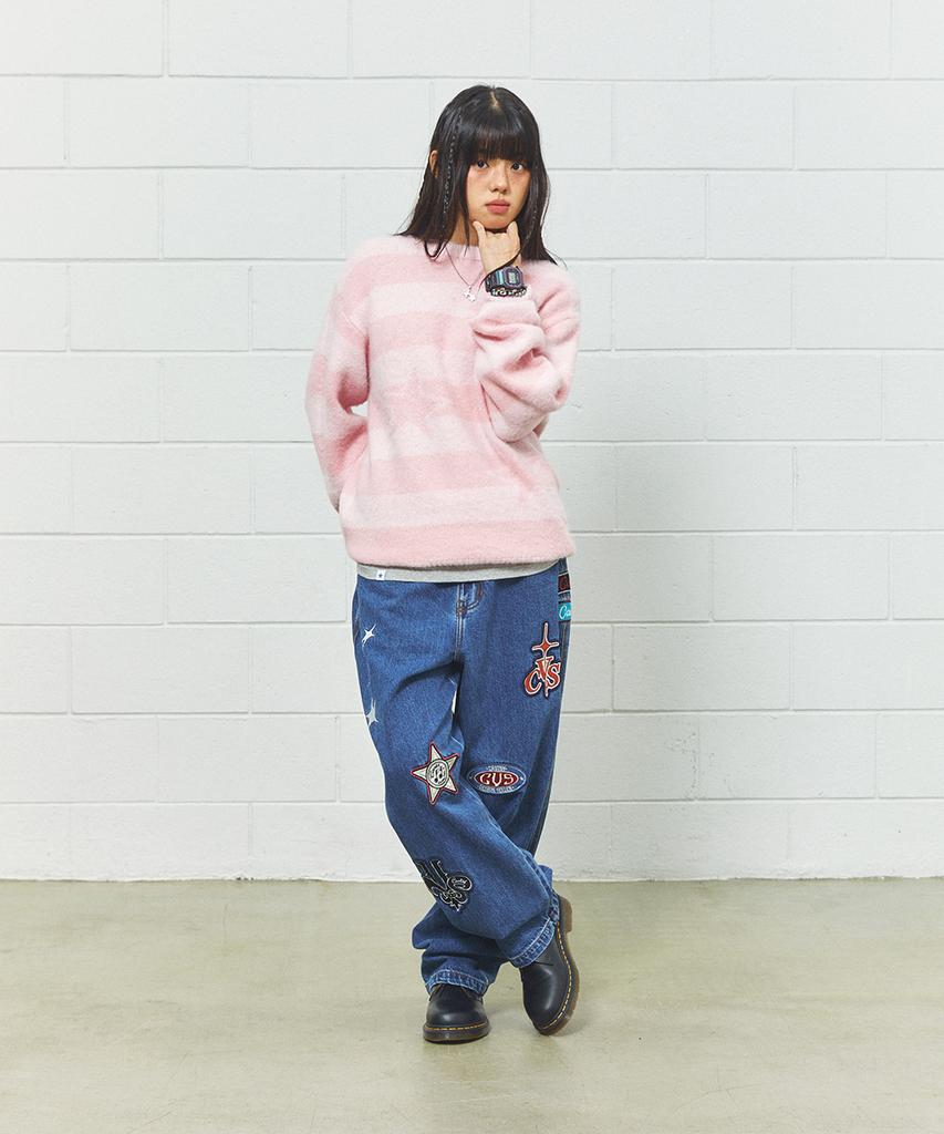 CAVISH Brushed Star Knit Sweater Pink(Cv2Ffuk600A)